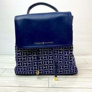 Tommy Hilfiger Navy Blue Backpack Purse